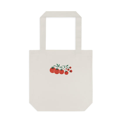 Embroidered Cherry Blossom Cotton Tote Bag — Floral Everyday Market Bag
