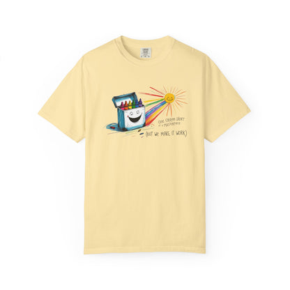 One Crayon Short of a Masterpiece Unisex T-shirt, Graphic Tee, Teacher Gift, Back to School Shirt, Classroom Attire, Art Vibes