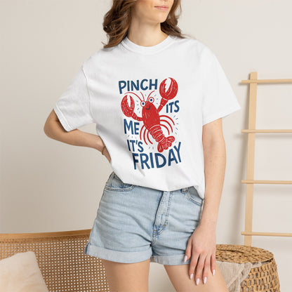 Friday Lobster T-Shirt — "Pinch Me It's Friday" Vintage Seafood Tee