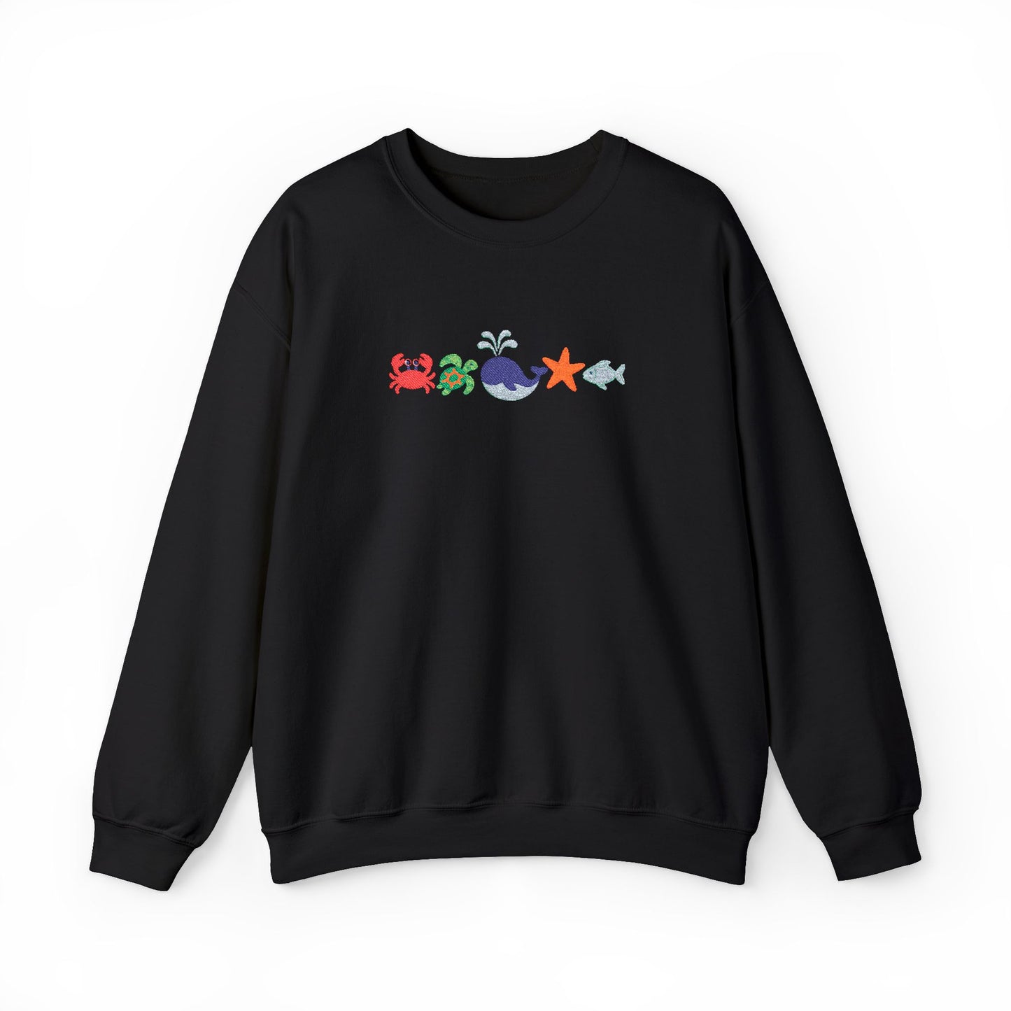 Sea Creatures Embroidered Sweatshirt