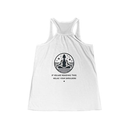If You Are Reading This Relax Your Shoulders Meditation Yoga Tank Top