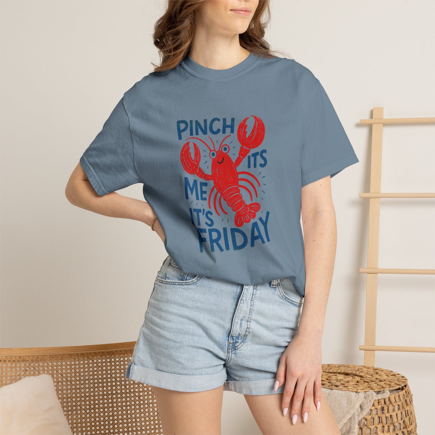 Friday Lobster T-Shirt — "Pinch Me It's Friday" Vintage Seafood Tee
