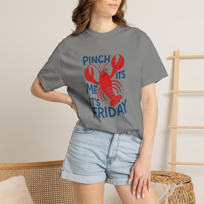 Friday Lobster T-Shirt — "Pinch Me It's Friday" Vintage Seafood Tee