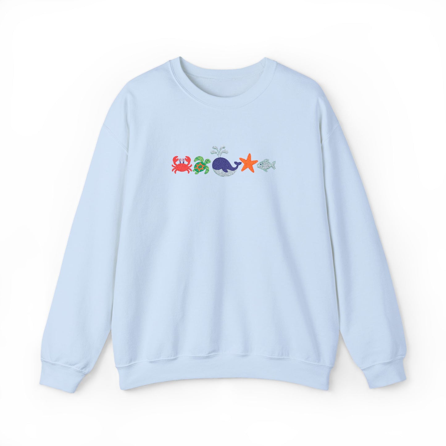 Sea Creatures Embroidered Sweatshirt