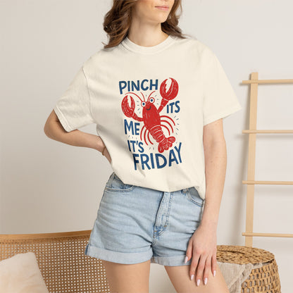 Friday Lobster T-Shirt — "Pinch Me It's Friday" Vintage Seafood Tee