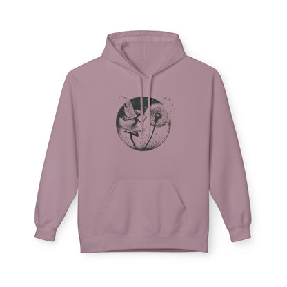 Grunge Fairy Blowing Dandelion Fleece Hoodie