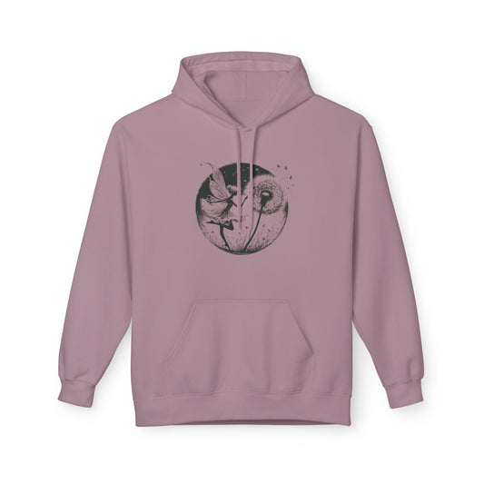 Grunge Fairy Blowing Dandelion Fleece Hoodie
