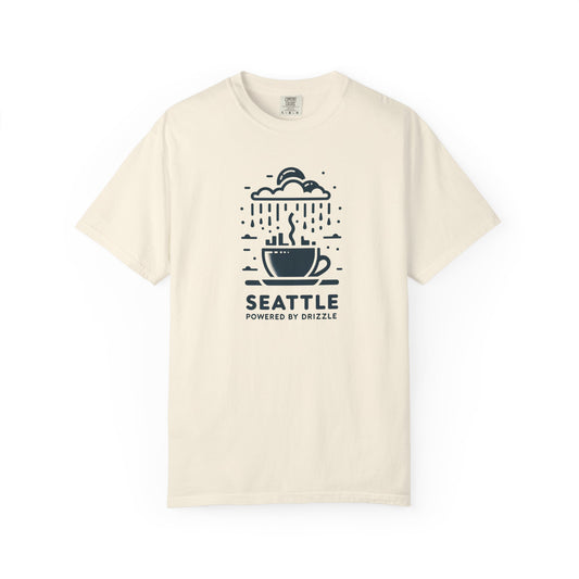 Seattle Coffee Lover T-Shirt | Unisex | Garment-Dyed | Perfect Gift for Rainy Days | Cozy & Casual Style | Great for Birthdays, Holidays
