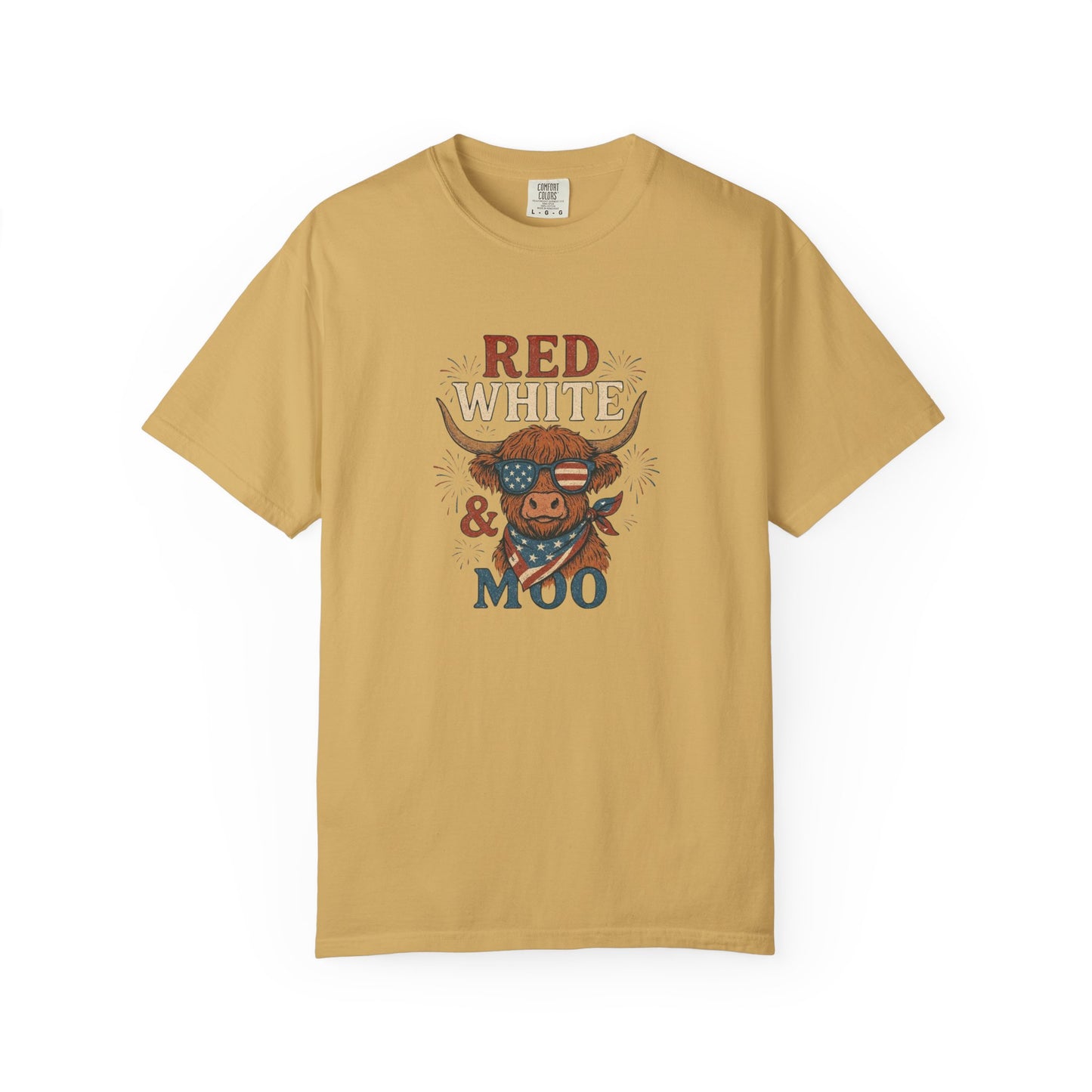 Red, White & Moo Patriotic Cow Tee