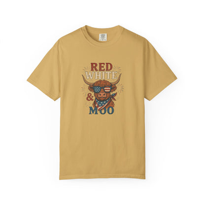 Red, White & Moo Patriotic Cow Tee