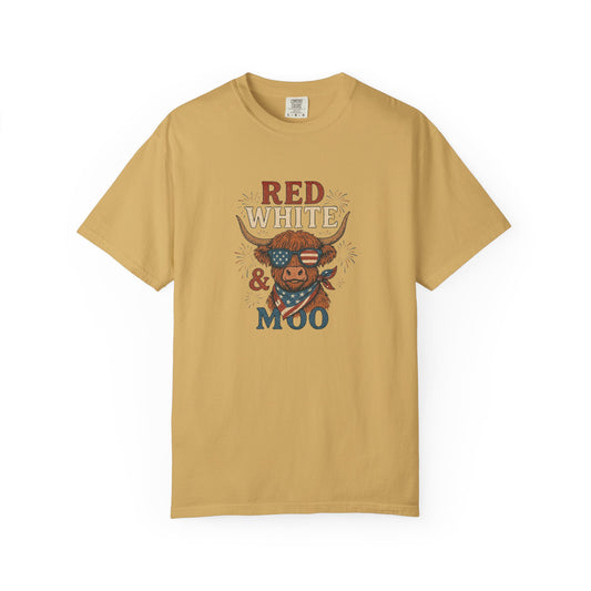 Red, White & Moo Patriotic Cow Tee
