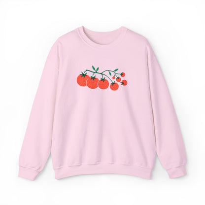 Cherry Tomato Vine Embroidered Sweatshirt