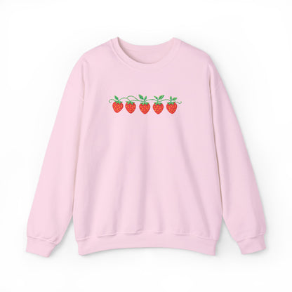 Strawberry Row Embroidered Sweatshirt