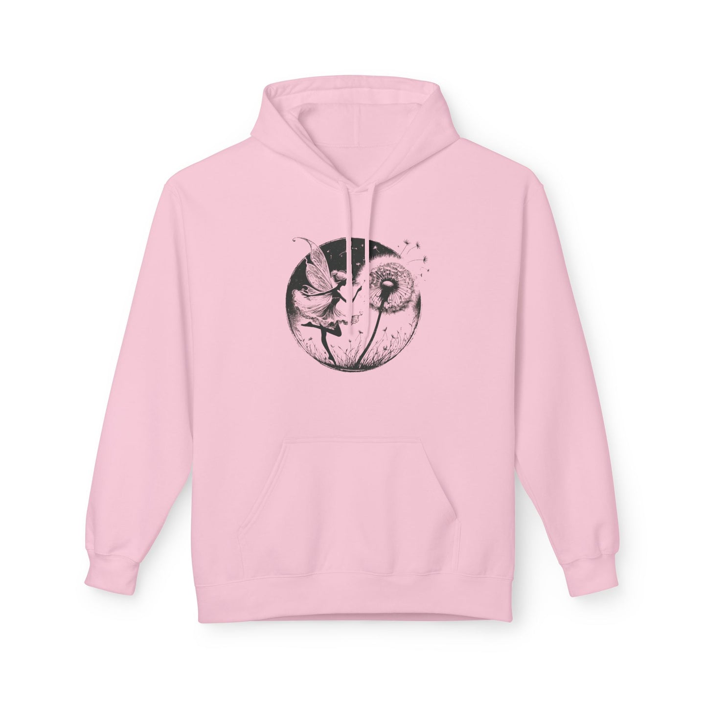 Grunge Fairy Blowing Dandelion Fleece Hoodie