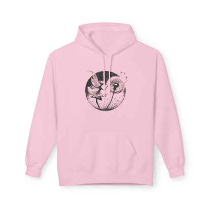 Grunge Fairy Blowing Dandelion Fleece Hoodie