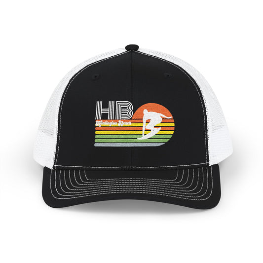 Huntington Beach Surf Retro Trucker Cap