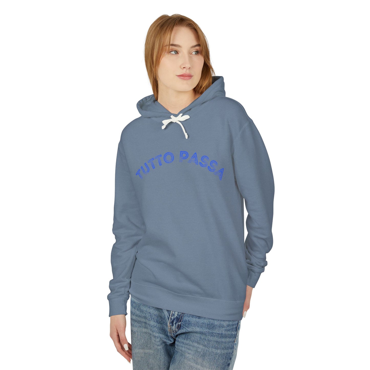 Unisex Lightweight Hoodie - 'Tutto Passa' Casual Sweatshirt, Perfect Gift for Friends, Fall Outfit, Cozy Layering, Inspirational Apparel