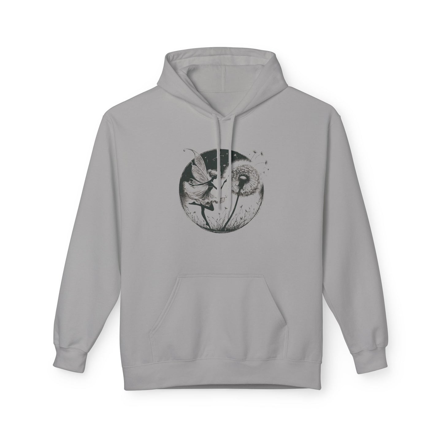 Grunge Fairy Blowing Dandelion Fleece Hoodie