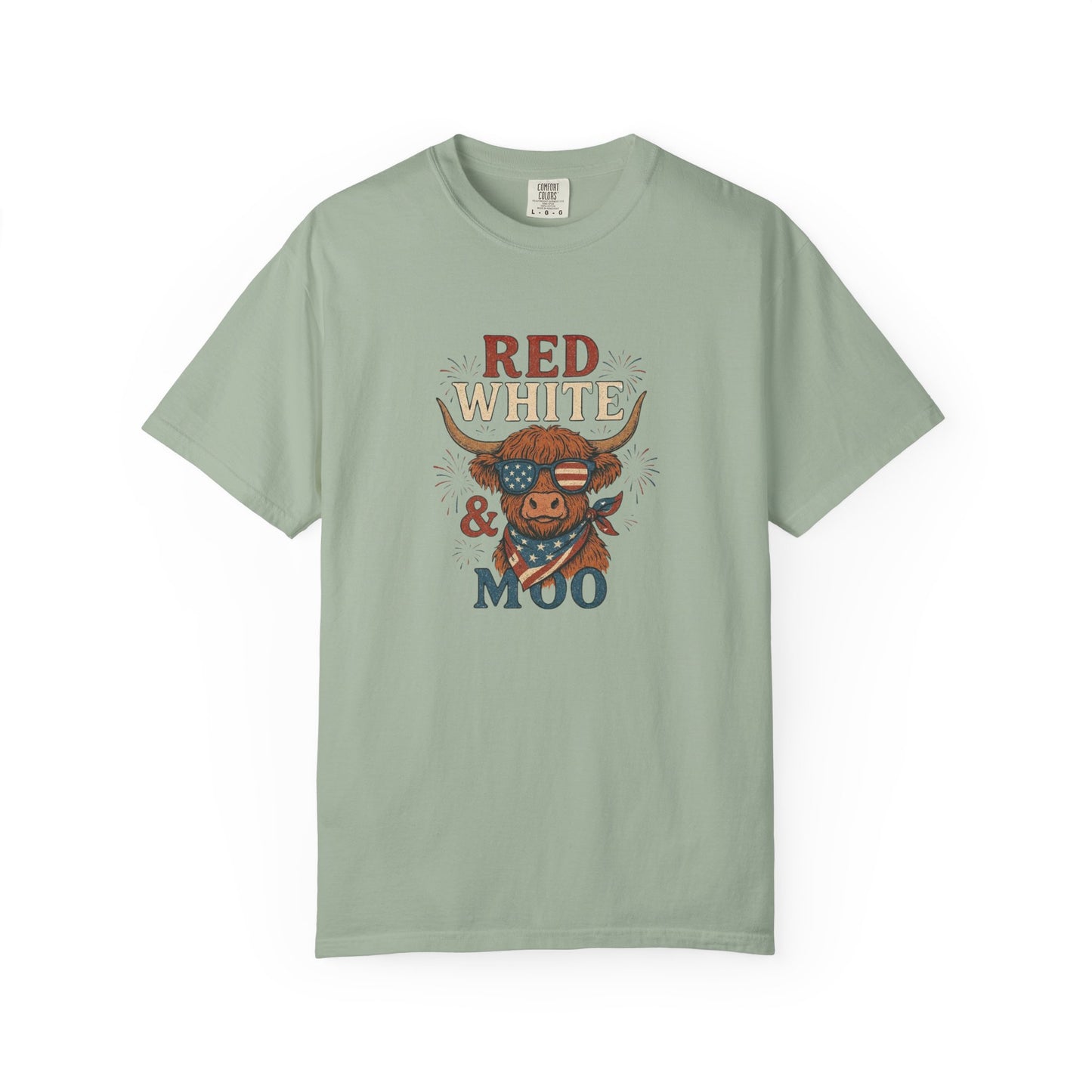 Red, White & Moo Patriotic Cow Tee