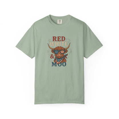 Red, White & Moo Patriotic Cow Tee