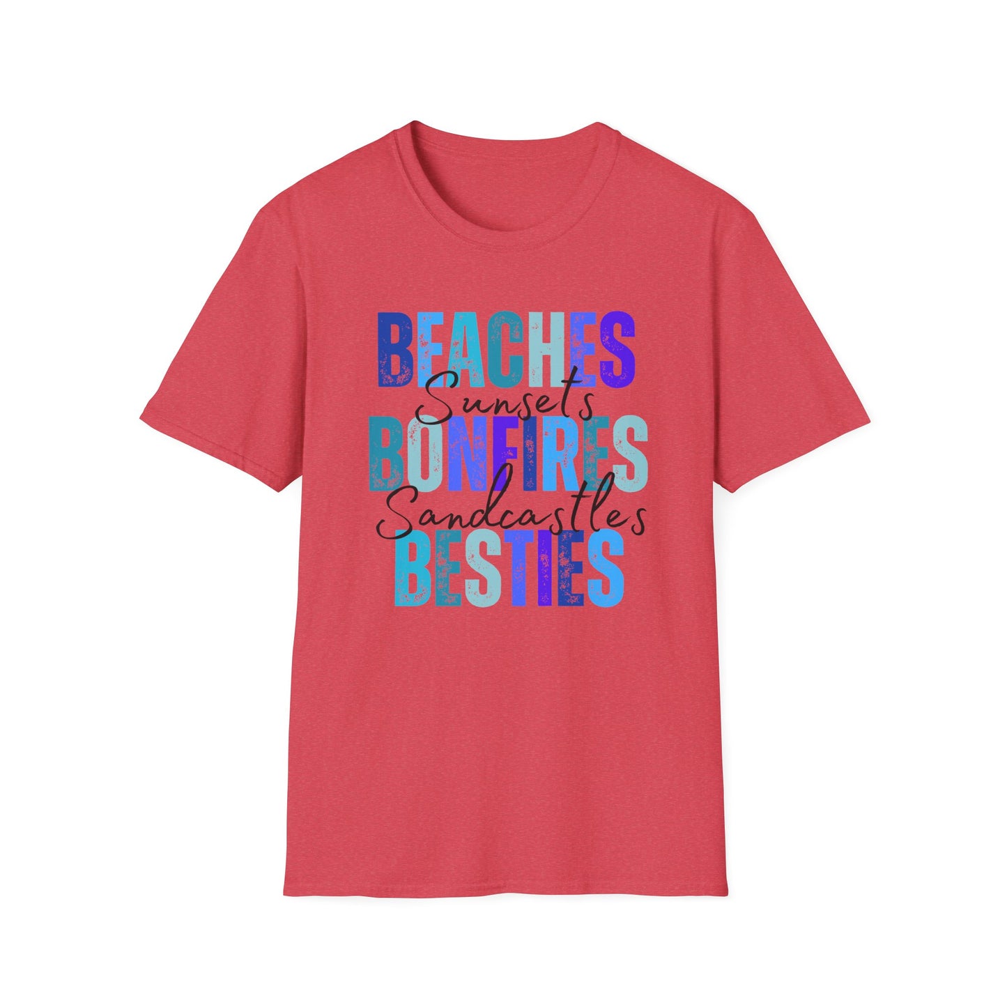 'Beaches, Bonfires, Besties, Sunsets, and Sandcastles' Tee