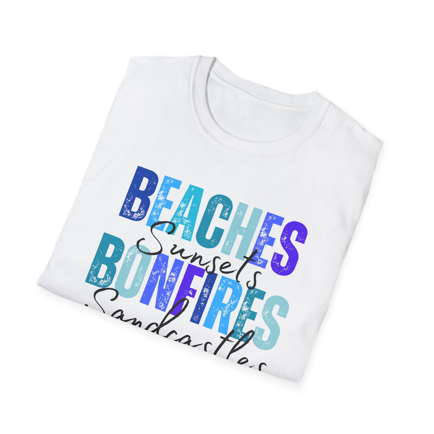 'Beaches, Bonfires, Besties, Sunsets, and Sandcastles' Tee