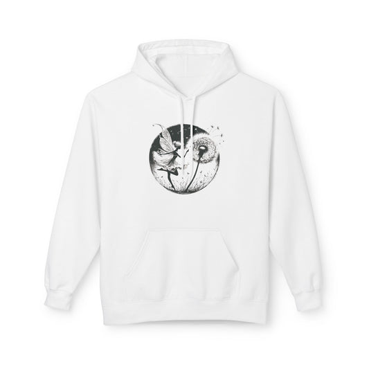 Grunge Fairy Blowing Dandelion Fleece Hoodie