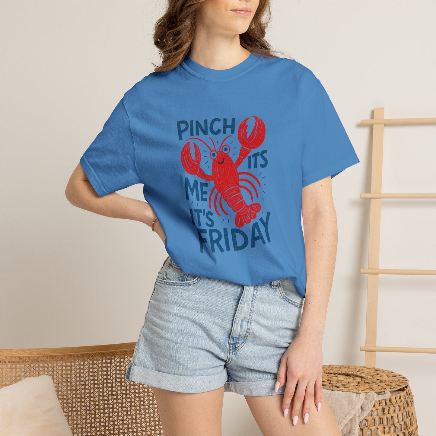 Friday Lobster T-Shirt — "Pinch Me It's Friday" Vintage Seafood Tee