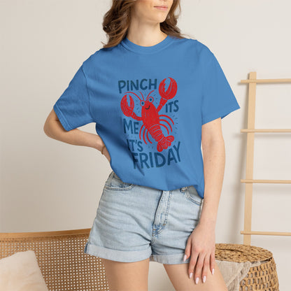 Friday Lobster T-Shirt — "Pinch Me It's Friday" Vintage Seafood Tee