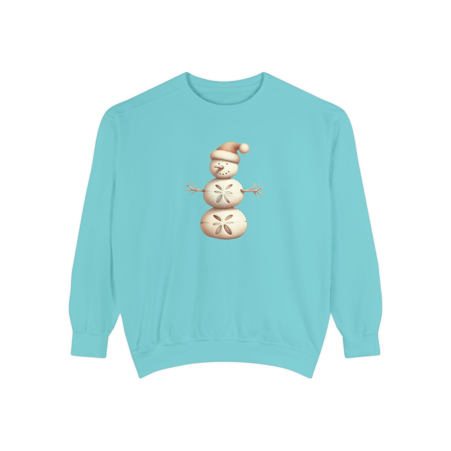 Snowman Sand Dollar Sweatshirt — Coastal Beach Holiday Crewneck