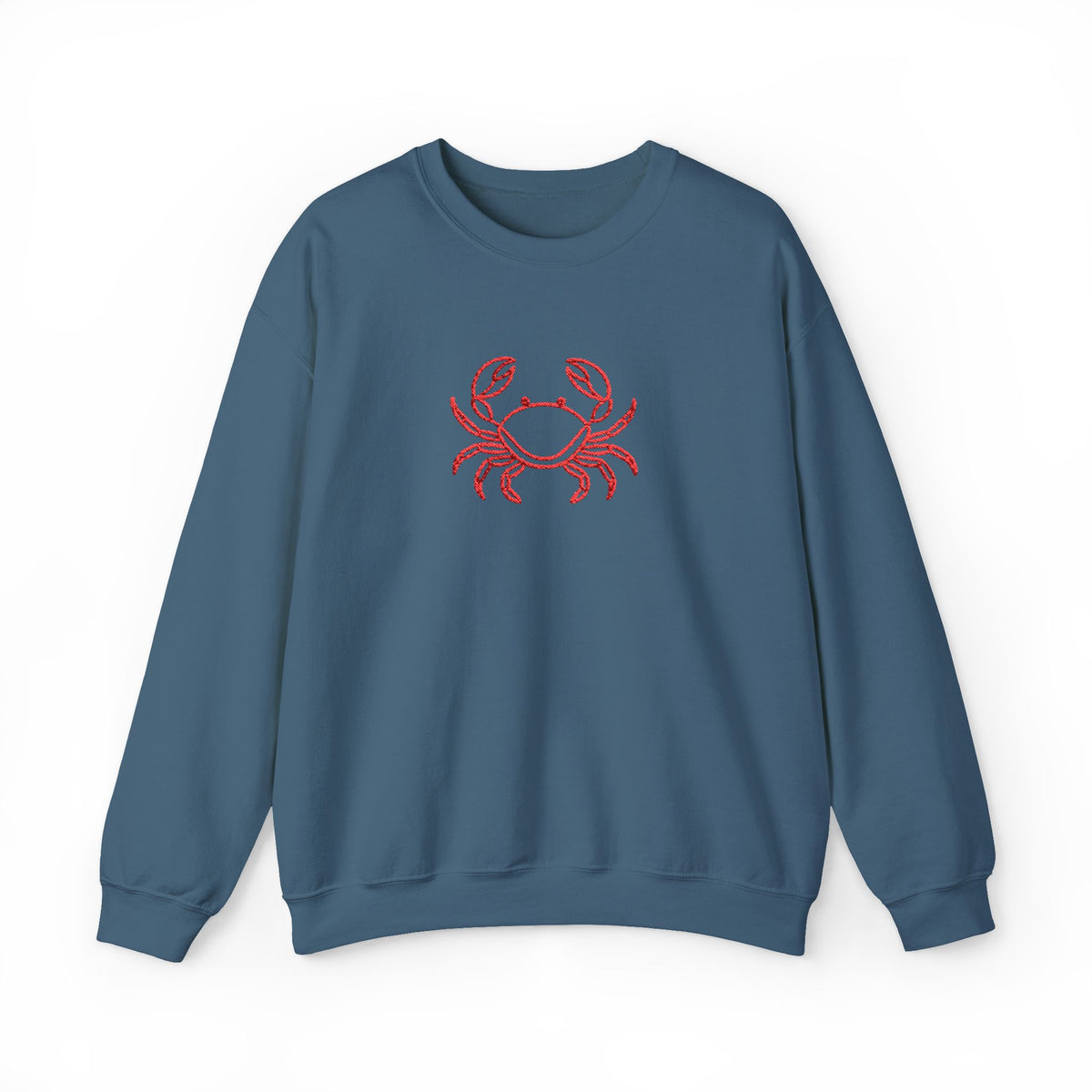 Crab Graphic Sweatshirt — Coastal Crab Crewneck for Beach Lovers