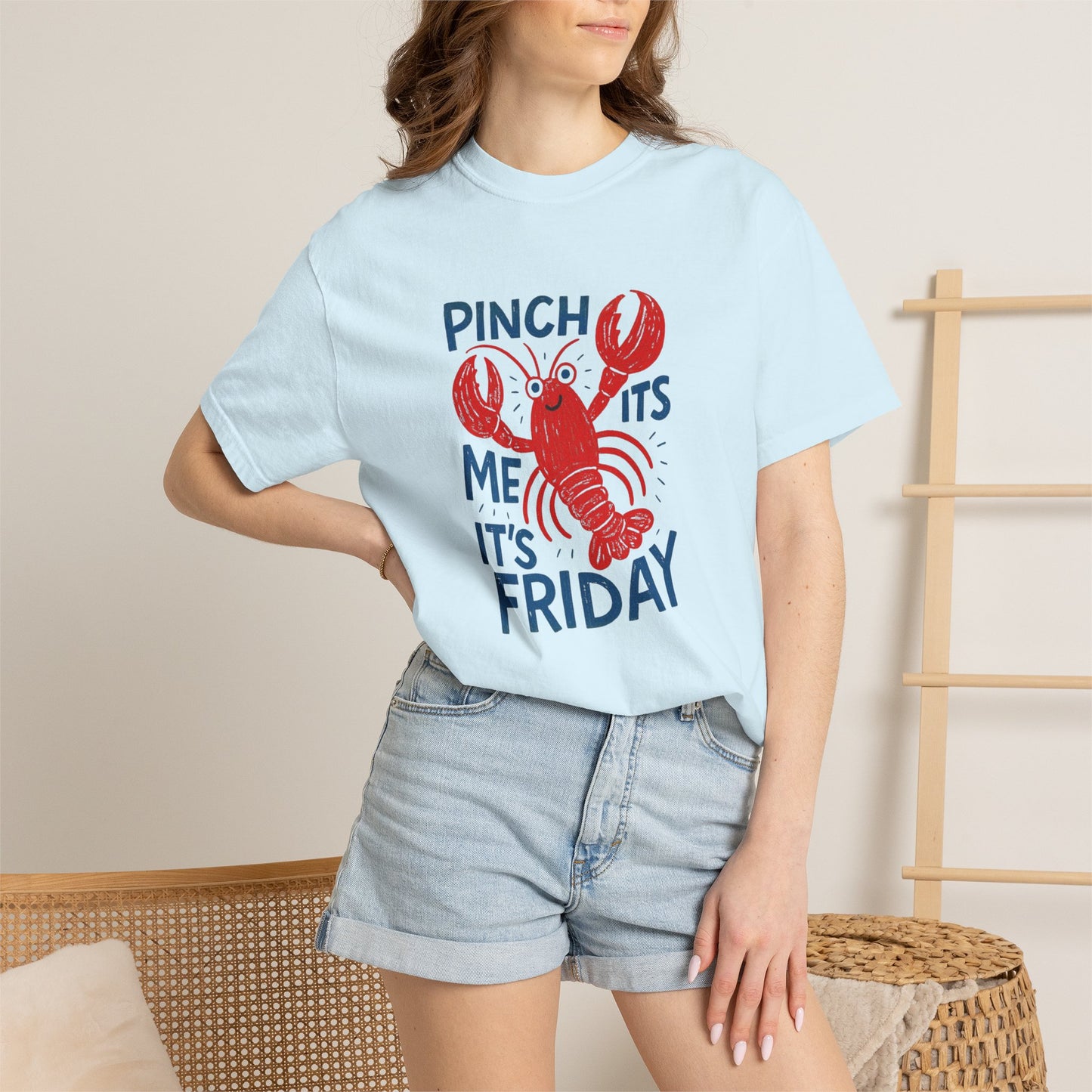 Friday Lobster T-Shirt — "Pinch Me It's Friday" Vintage Seafood Tee