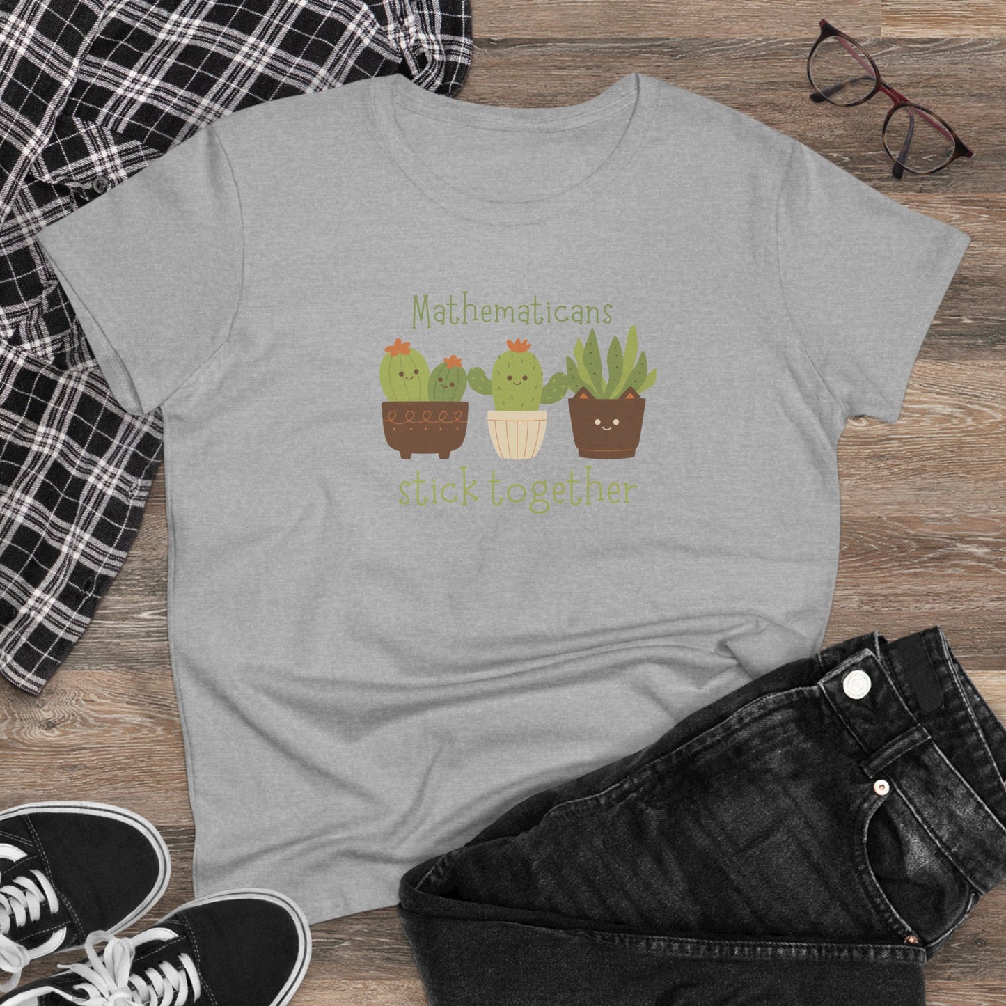 Cute Cactus Graphic Tee, Perfect for Teachers, Math Lovers, Gift for Students, Summer Style, Casual Wear
