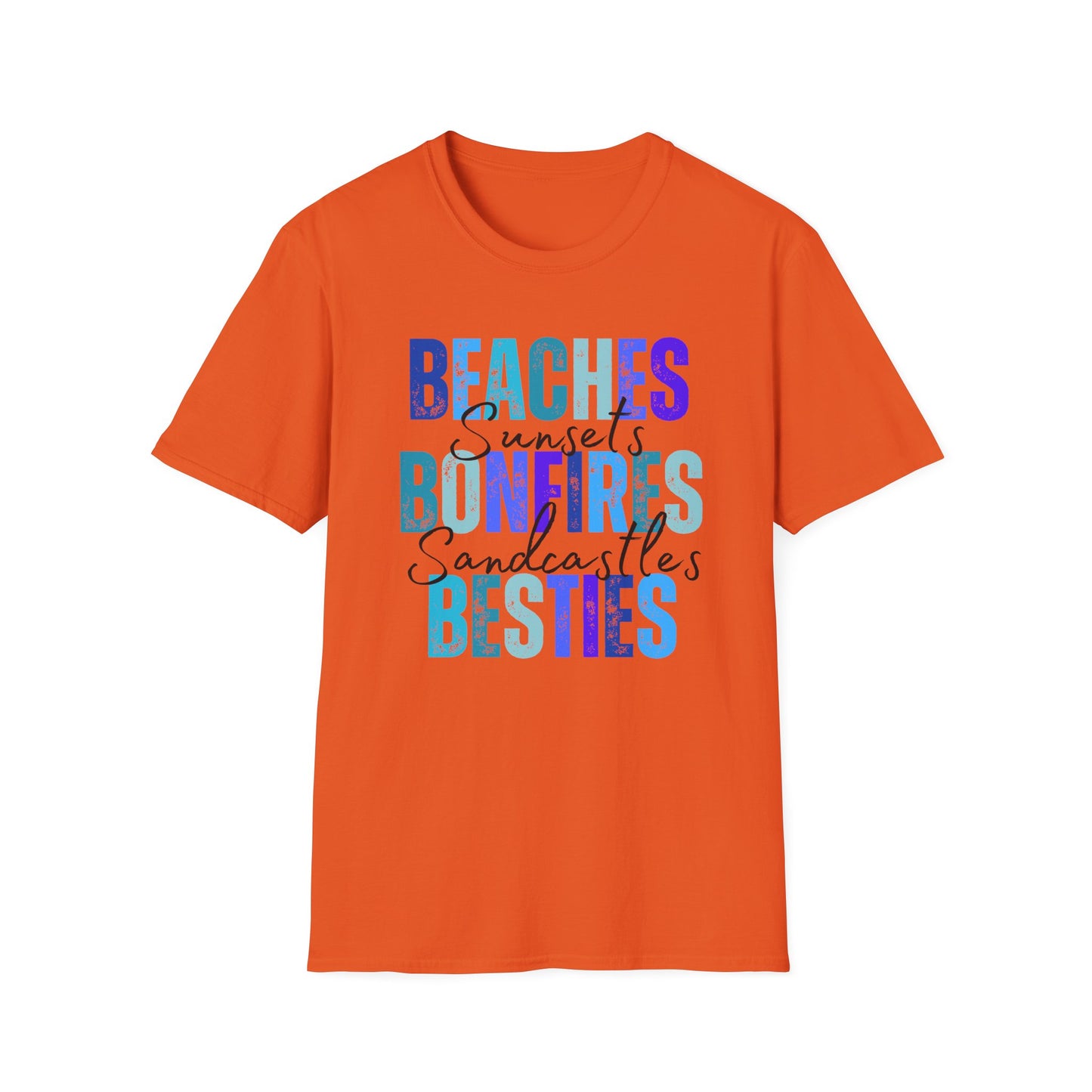 'Beaches, Bonfires, Besties, Sunsets, and Sandcastles' Tee