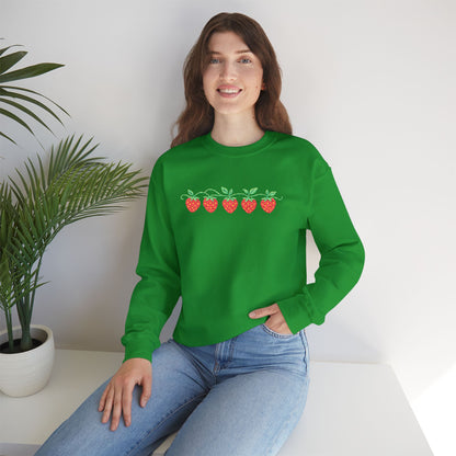 Strawberry Row Embroidered Sweatshirt
