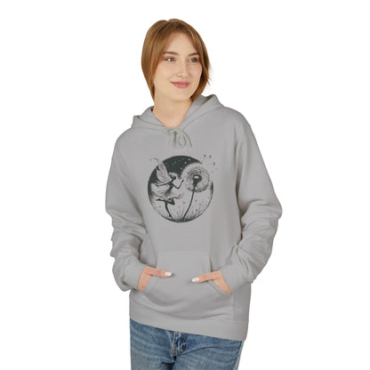 Grunge Fairy Blowing Dandelion Fleece Hoodie