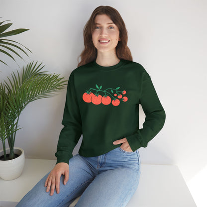 Cherry Tomato Vine Embroidered Sweatshirt