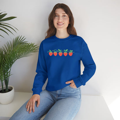 Strawberry Row Embroidered Sweatshirt