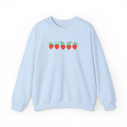 Strawberry Row Embroidered Sweatshirt