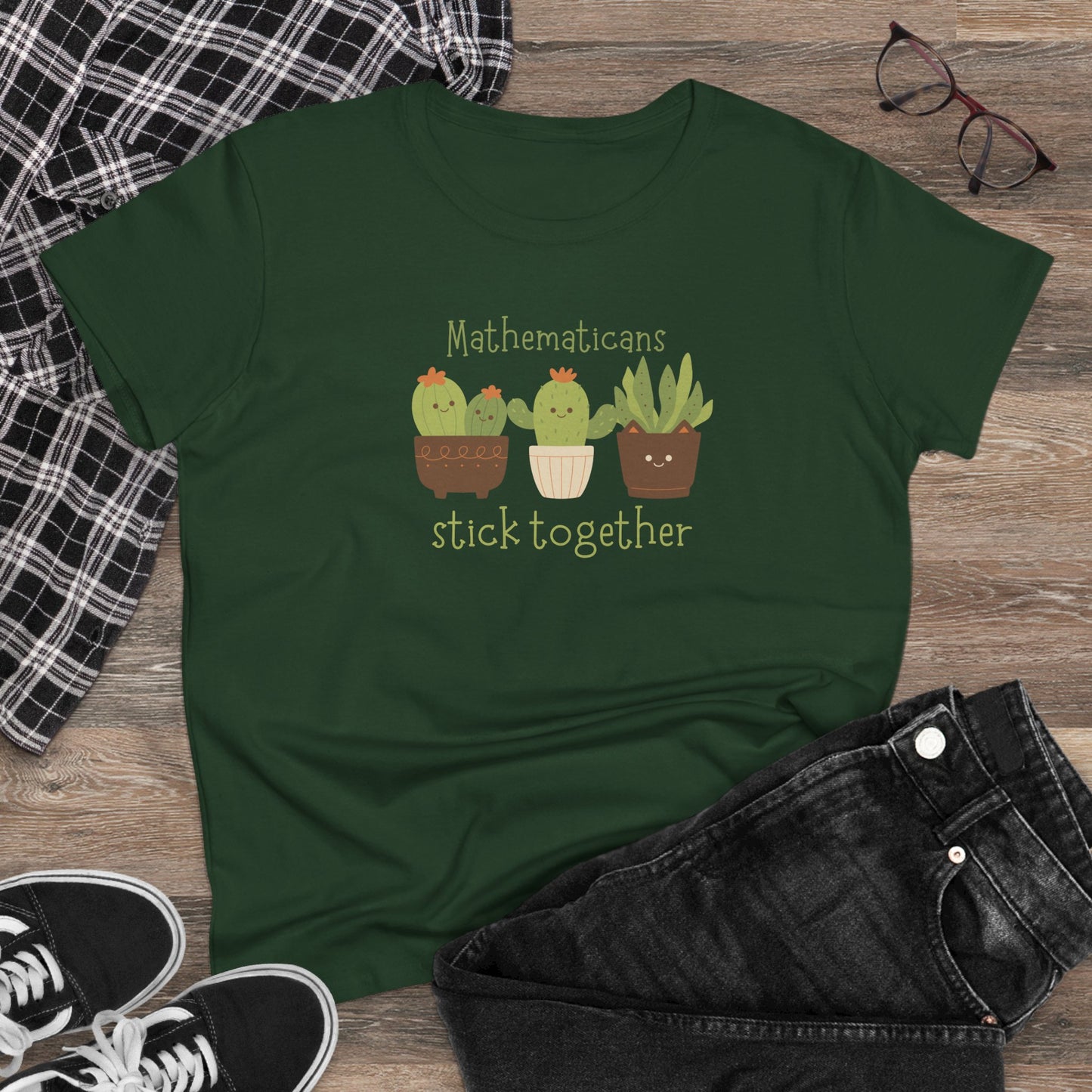 Cute Cactus Graphic Tee, Perfect for Teachers, Math Lovers, Gift for Students, Summer Style, Casual Wear