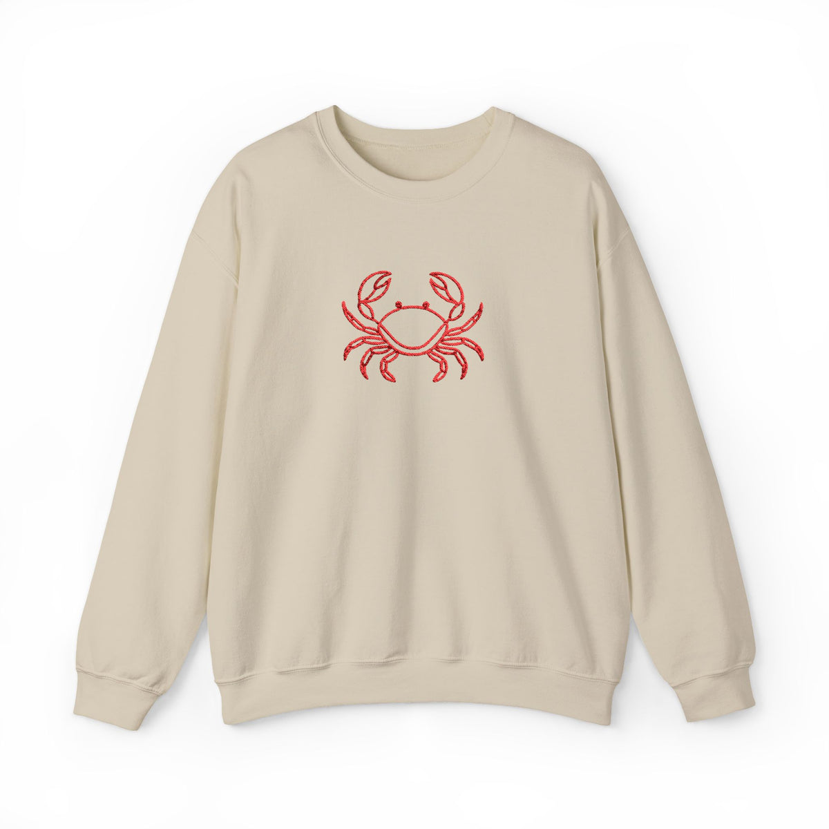 Crab Graphic Sweatshirt — Coastal Crab Crewneck for Beach Lovers