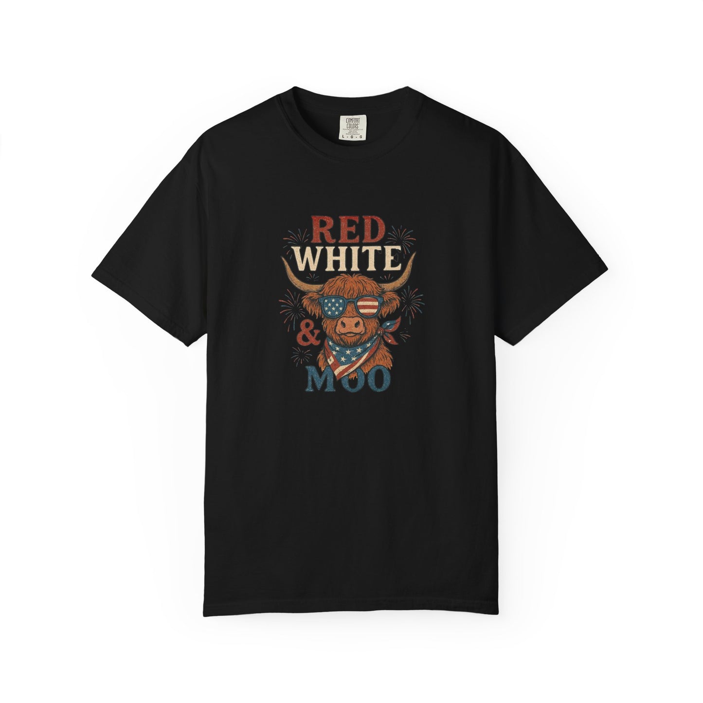 Red, White & Moo Patriotic Cow Tee