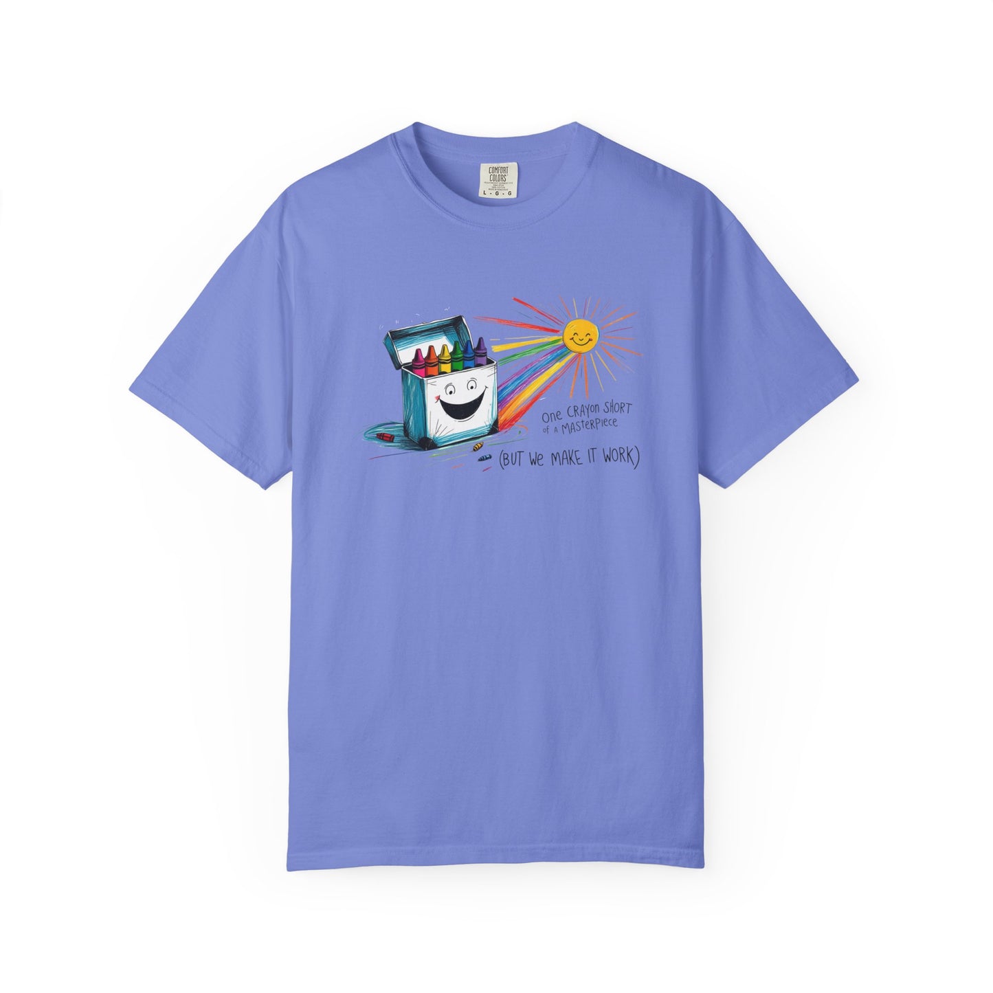 One Crayon Short of a Masterpiece Unisex T-shirt, Graphic Tee, Teacher Gift, Back to School Shirt, Classroom Attire, Art Vibes