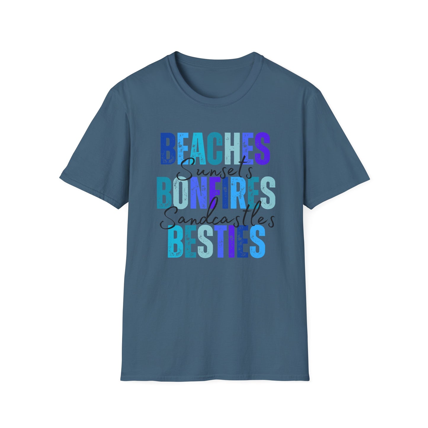 'Beaches, Bonfires, Besties, Sunsets, and Sandcastles' Tee