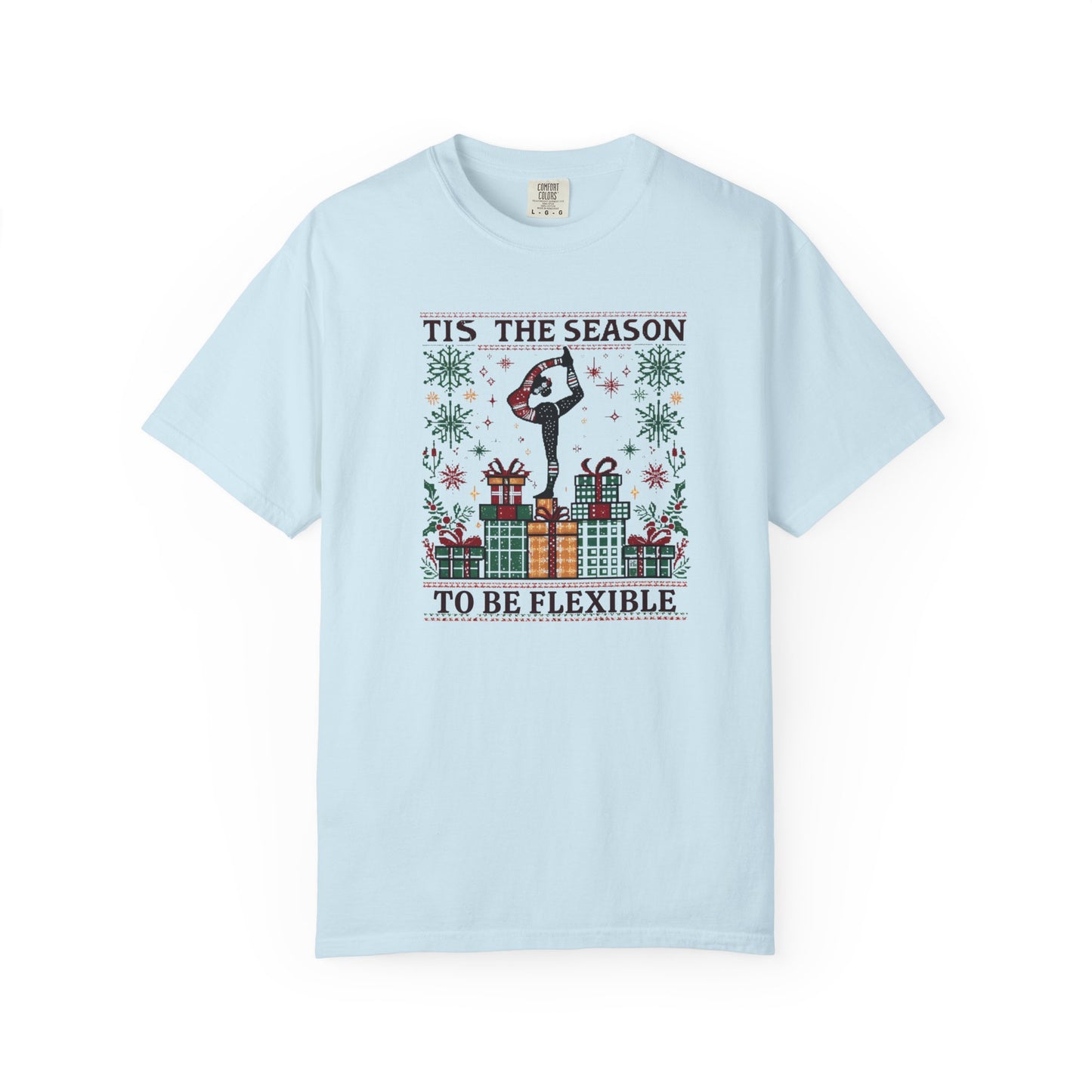 Tis The Season To Be Flexible T-shirt | Yoga Pose Christmas Design