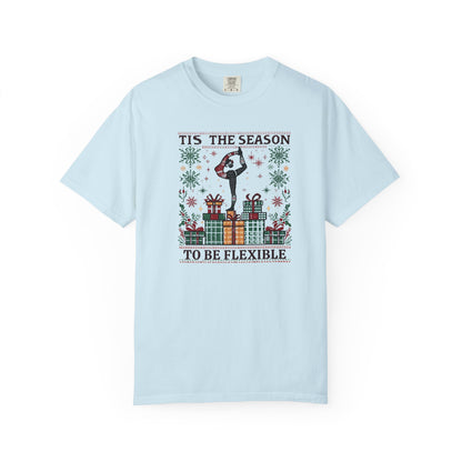 Tis The Season To Be Flexible T-shirt | Yoga Pose Christmas Design