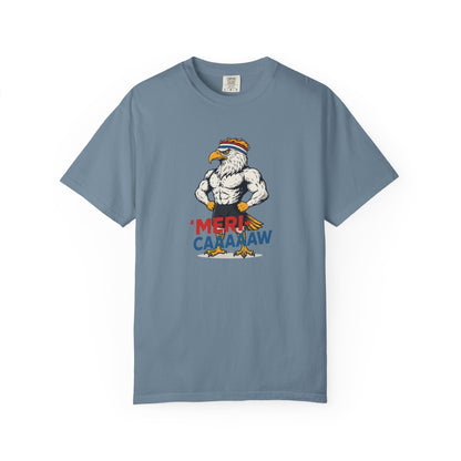 Patriotic Muscular Eagle "Meri Caaaaw" Graphic Tee
