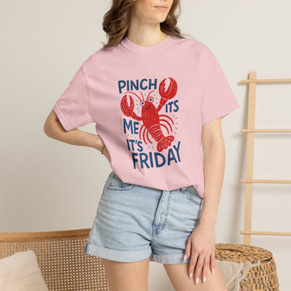 Friday Lobster T-Shirt — "Pinch Me It's Friday" Vintage Seafood Tee
