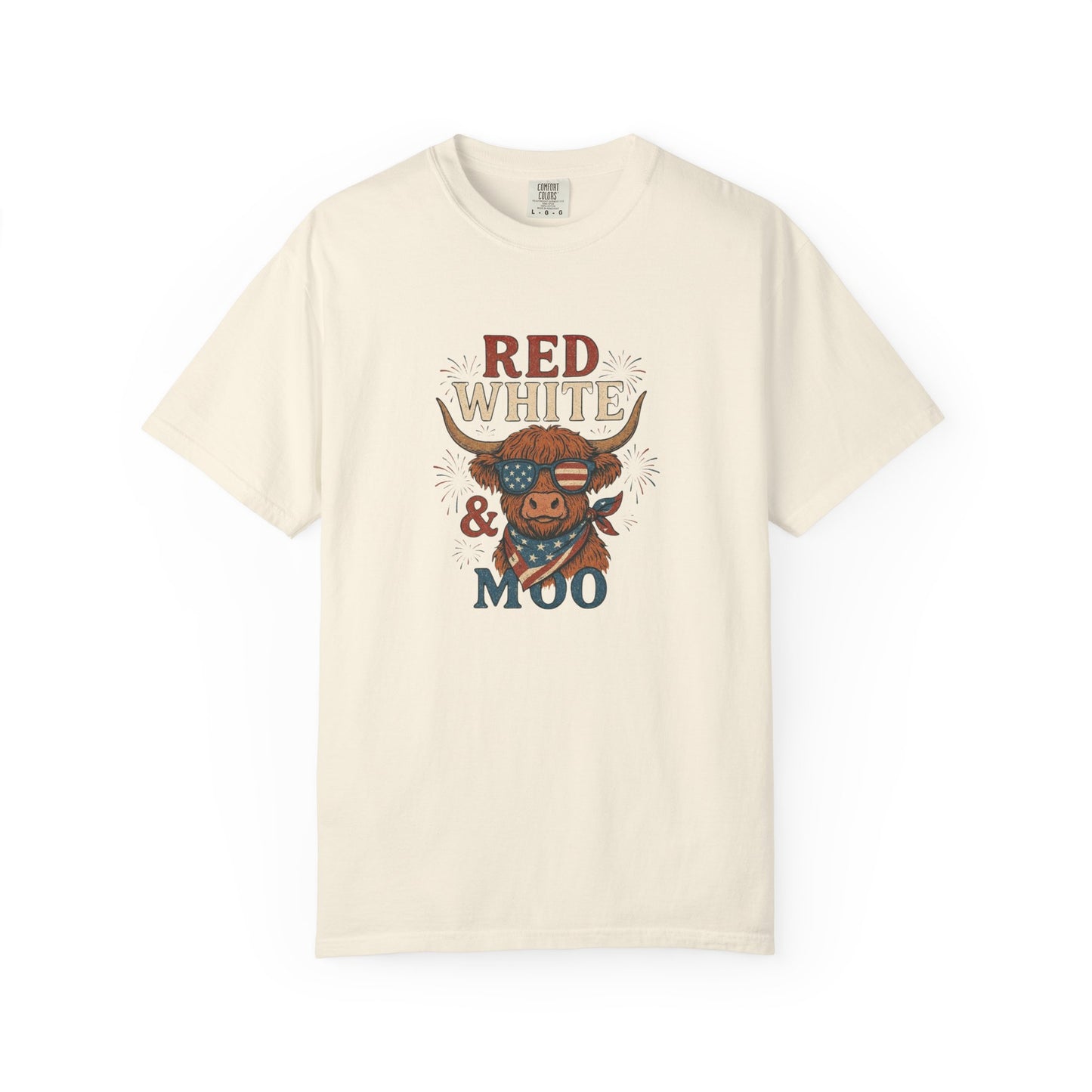 Red, White & Moo Patriotic Cow Tee
