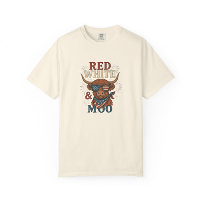 Red, White & Moo Patriotic Cow Tee